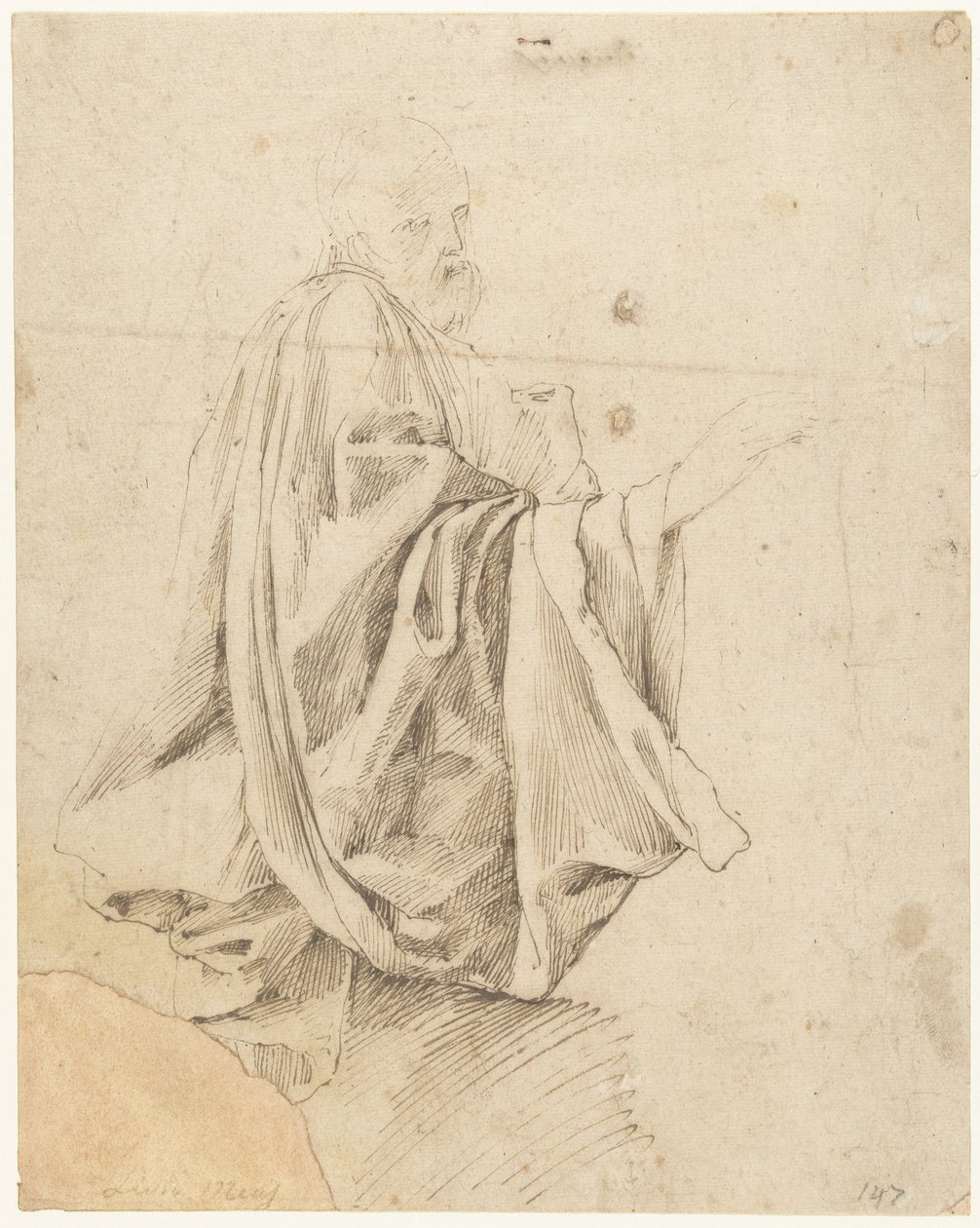 Studio per una figura inginocchiata da Lieven Mehus