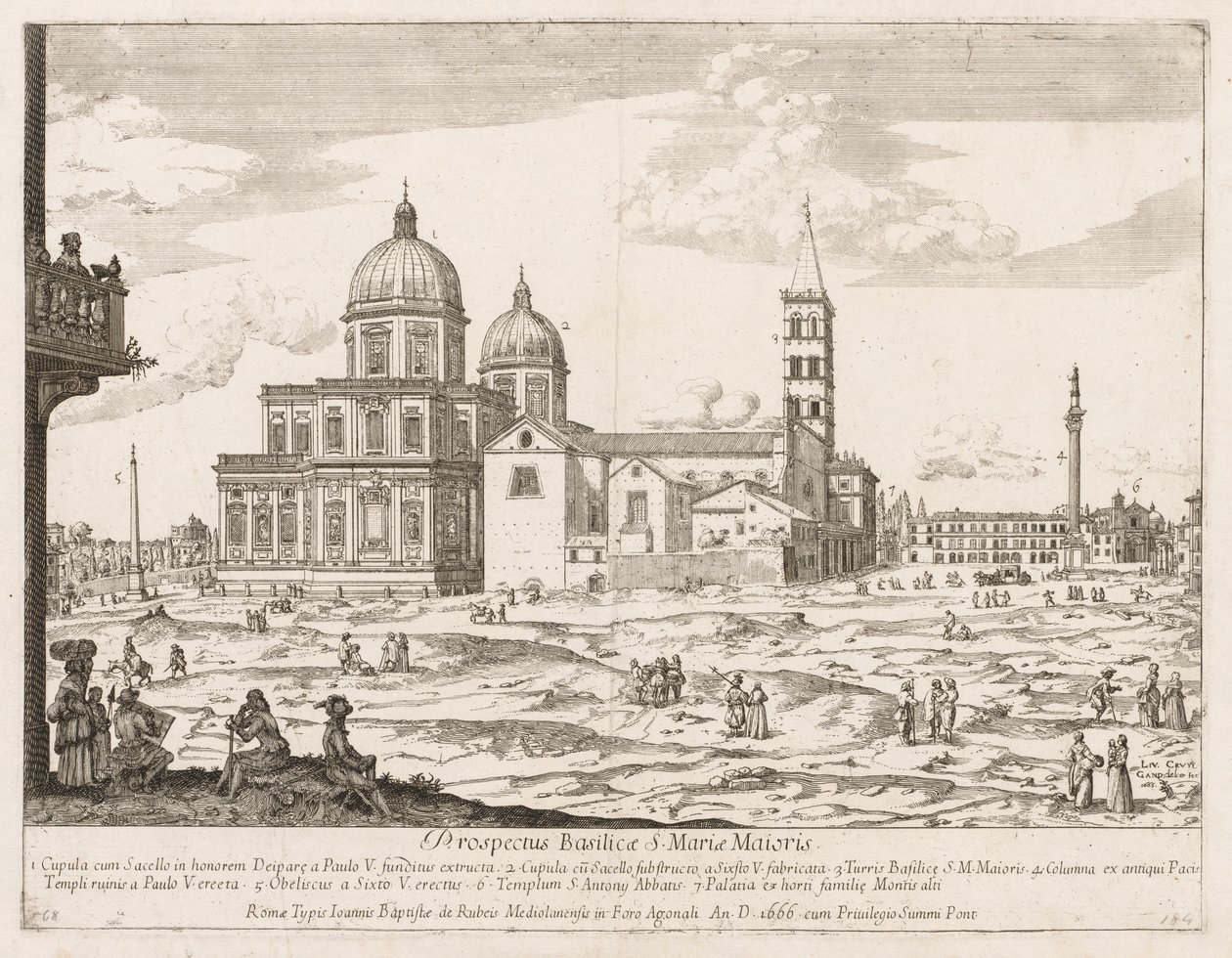 Santa Maria Maggiore da Prospectus Locurum Urbis Romae Insignium da Lievin Cruyl