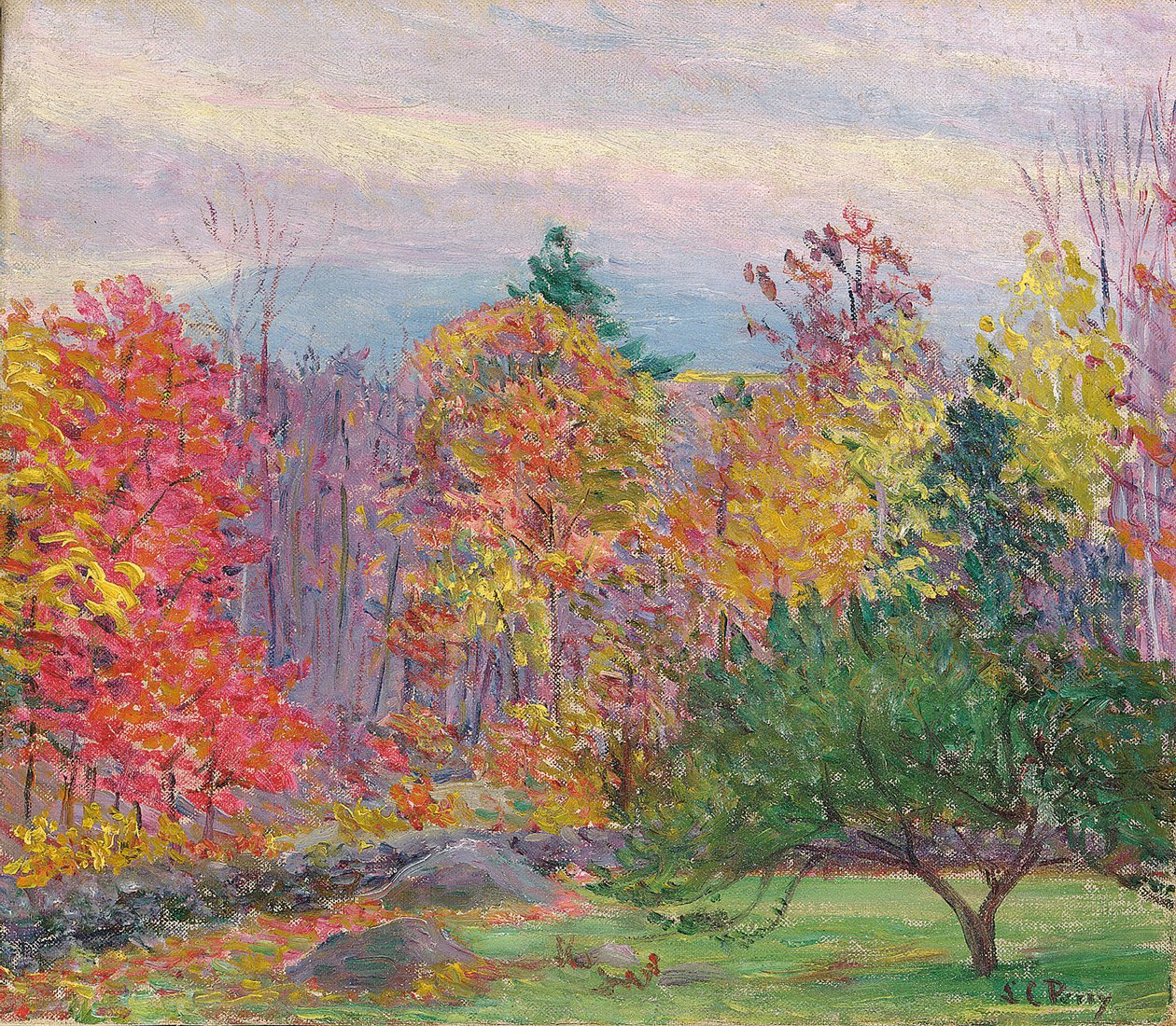Paesaggio a Hancock, New Hampshire, Ottobre 1923 da Lilla Cabot Perry