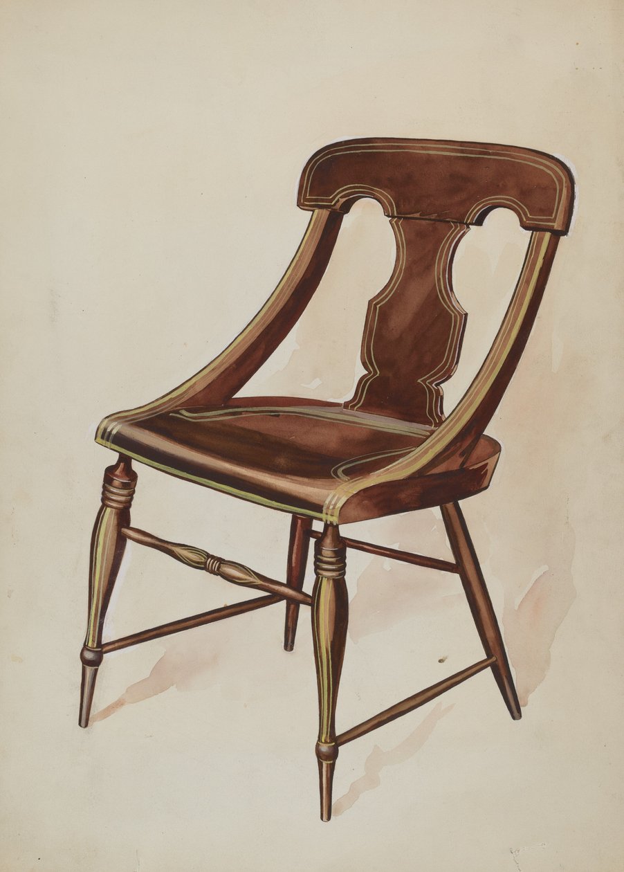 Sedia dipinta, c. 1937 da Lillian Causey