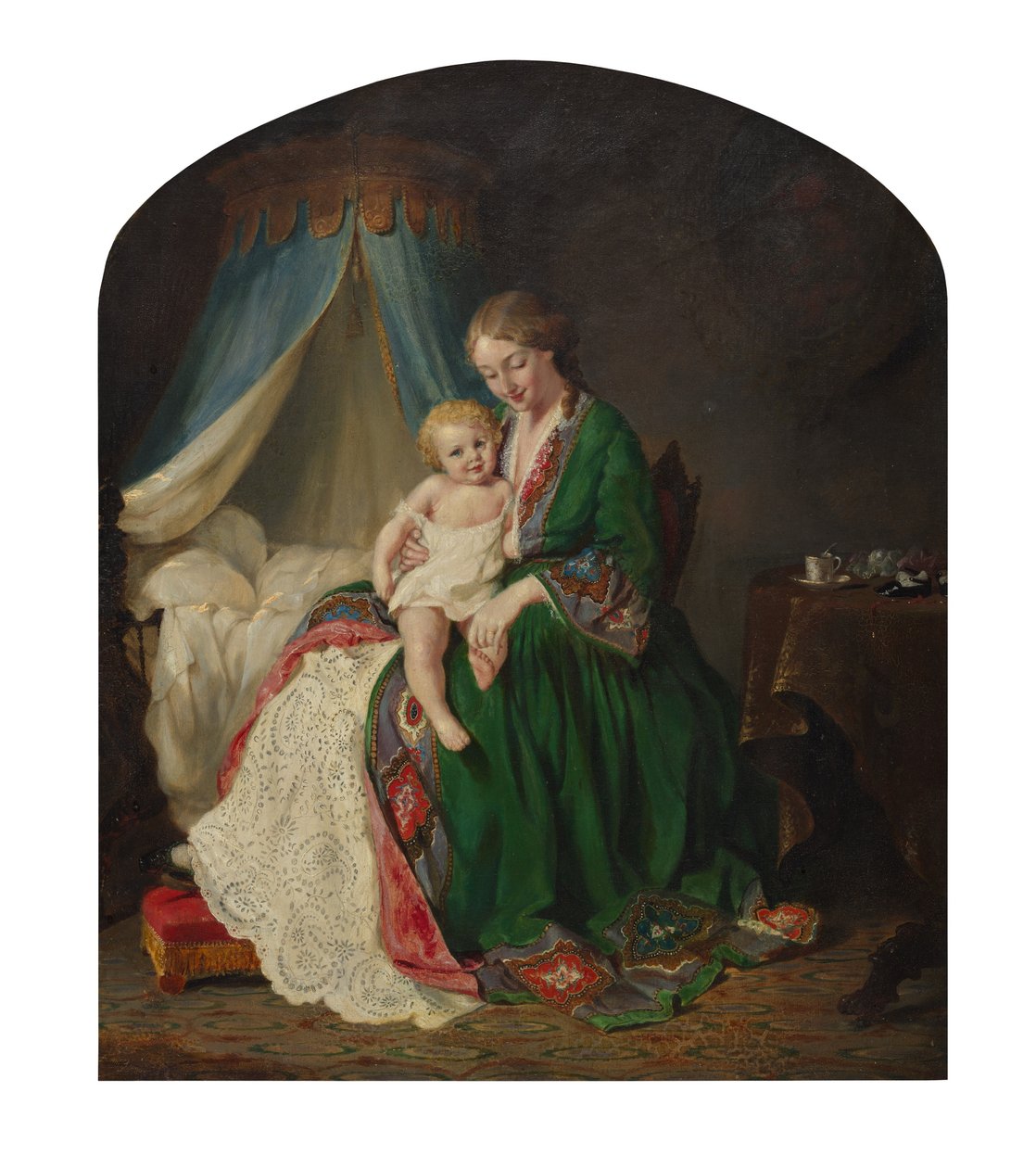 Questo piccolo maiale è andato al mercato, c. 1857 da Lilly Martin Spencer
