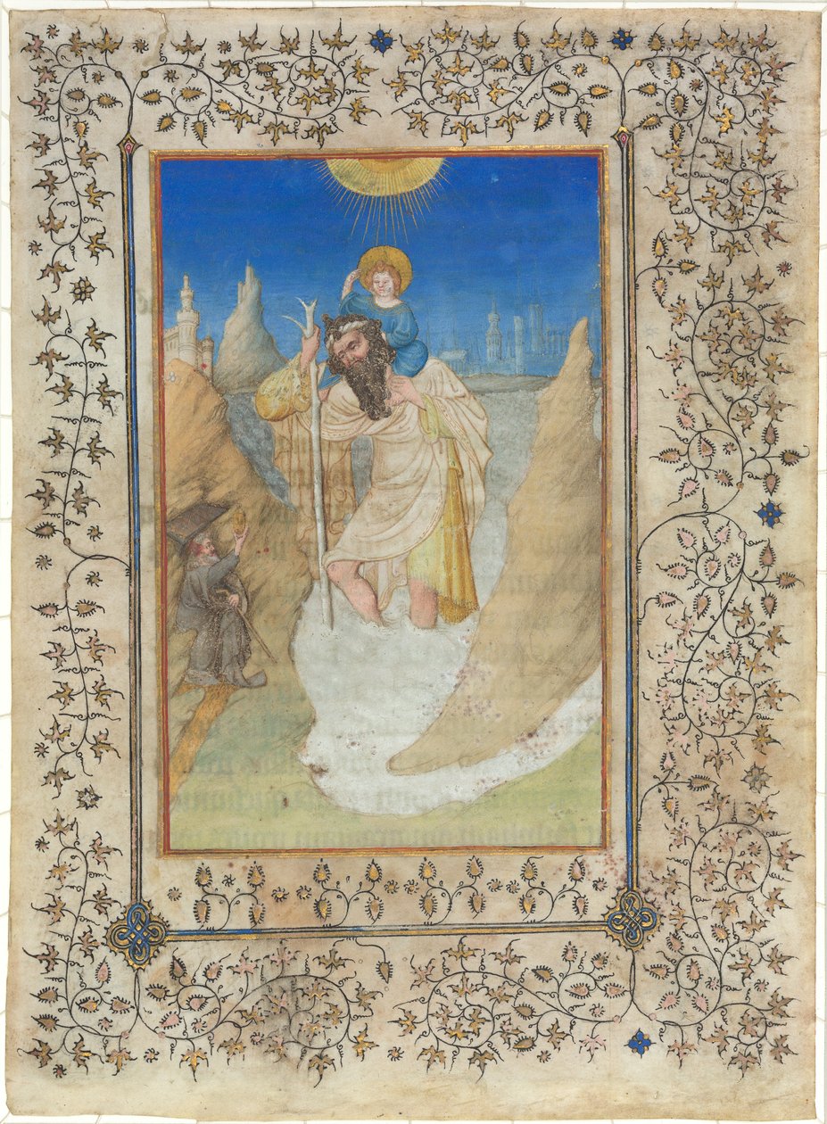 San Cristoforo che porta il Bambino Gesù da Limbourg Brothers