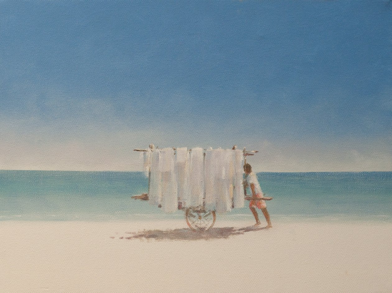 Venditore di Spiaggia a Cuba, 2010 da Lincoln Seligman