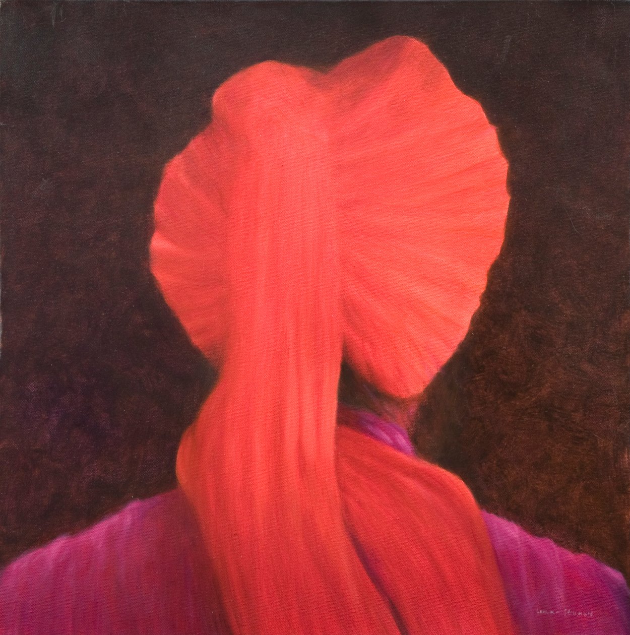Turbante rosso in ombra da Lincoln Seligman
