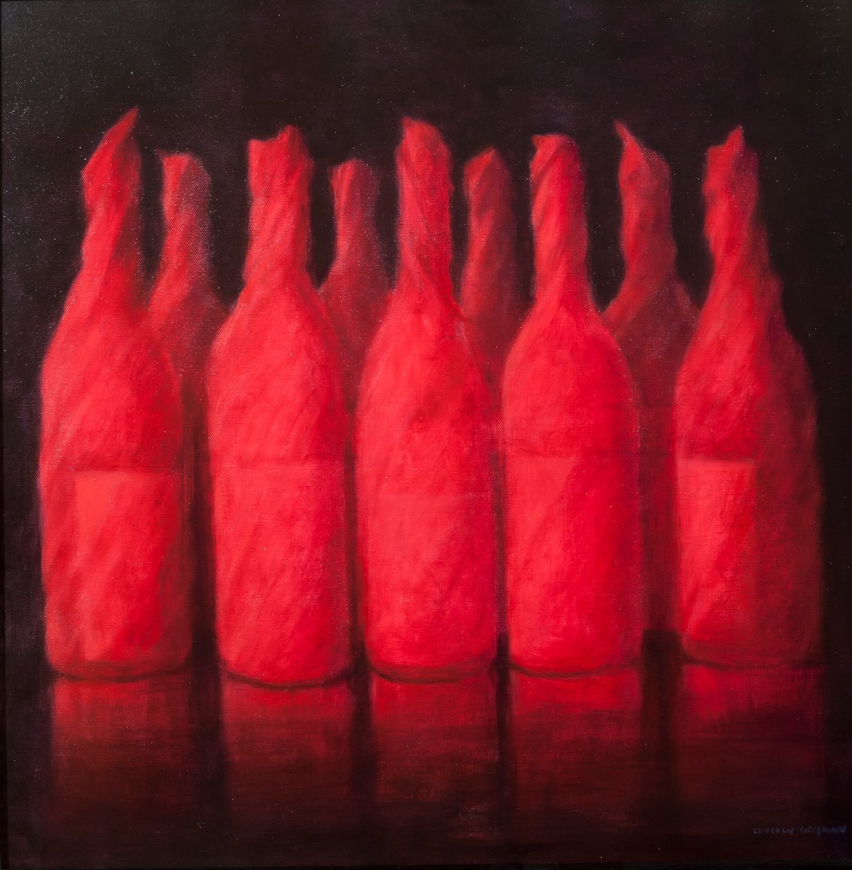 Vino avvolto in rosso, 2012 da Lincoln Seligman
