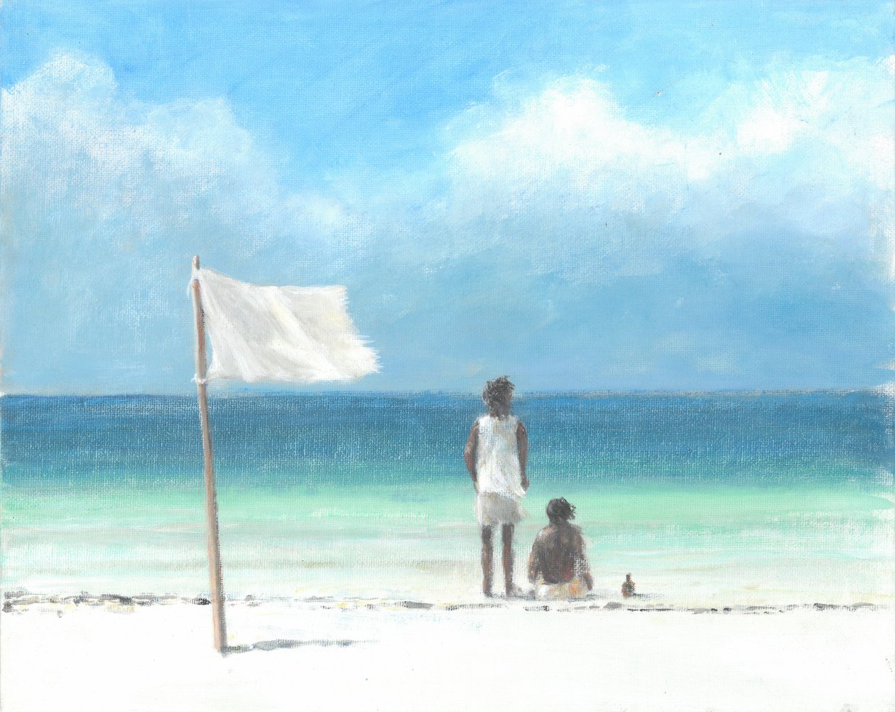 Ragazzi sulla spiaggia, Kenya da Lincoln Seligman