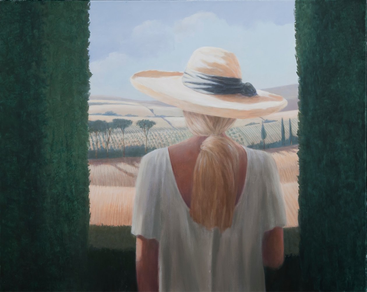 Ragazza, vista posteriore, Toscana, 2012 da Lincoln Seligman