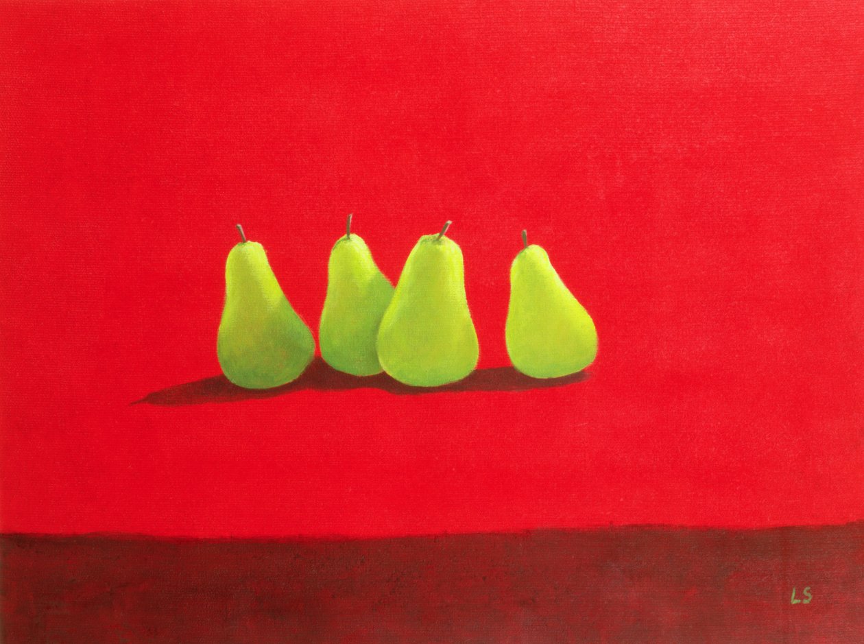 Pere su stoffa rossa da Lincoln Seligman