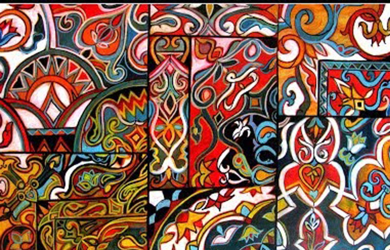 Disegni di tende egiziane, 2016 (tecnica mista) da linda arthurs