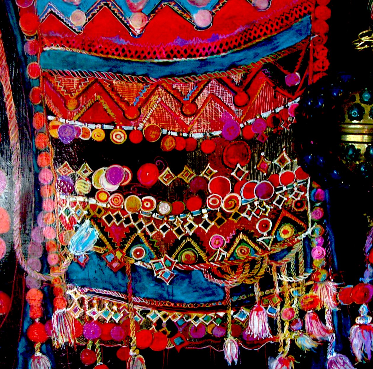 Borsa etnica, 2015 (mista, acrilico, inchiostro, olio) da linda arthurs