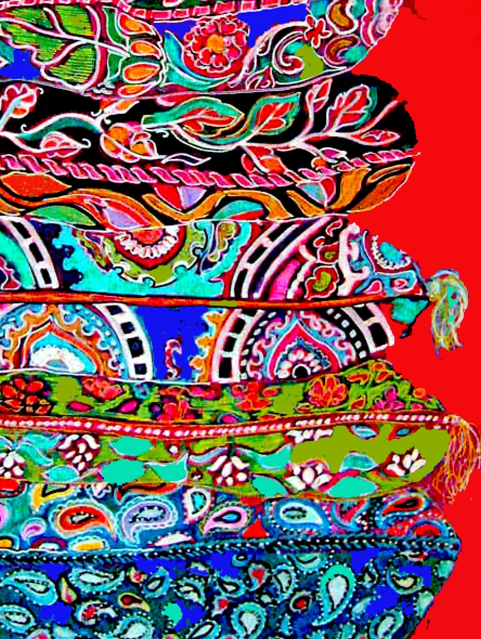 Pile of Pillows two, 2015 (tecnica mista) da linda arthurs