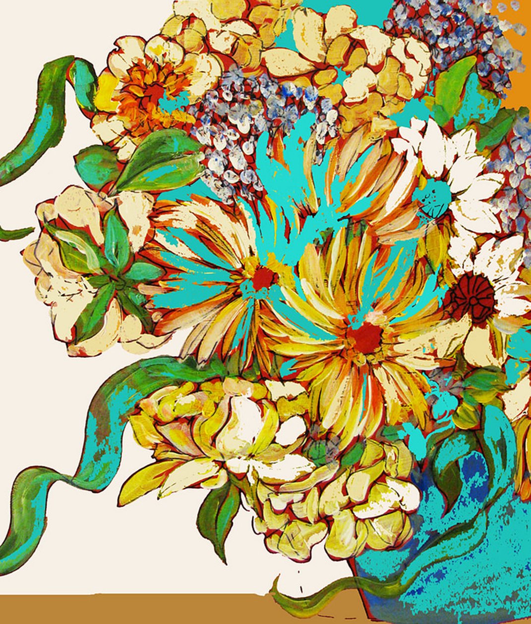BOUQUET DI PRIMAVERA, 2016 (tecnica mista) da linda arthurs
