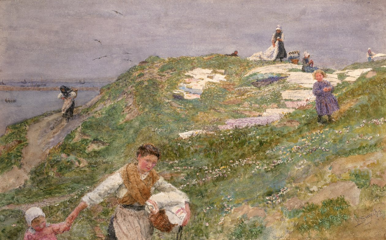 Candeggio del lino - Le Portel, prima del 1896 da Lionel Percy Smythe
