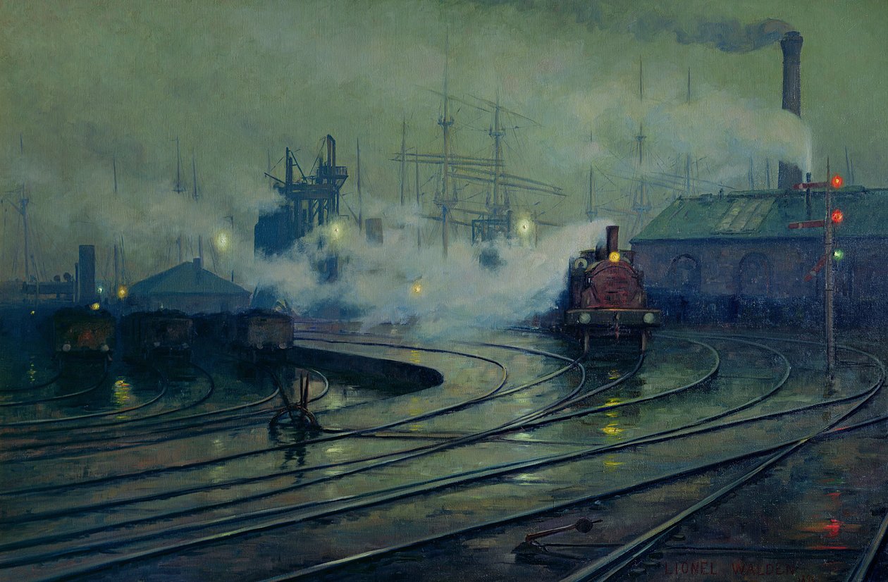 Darsene di Cardiff, 1896 da Lionel Walden