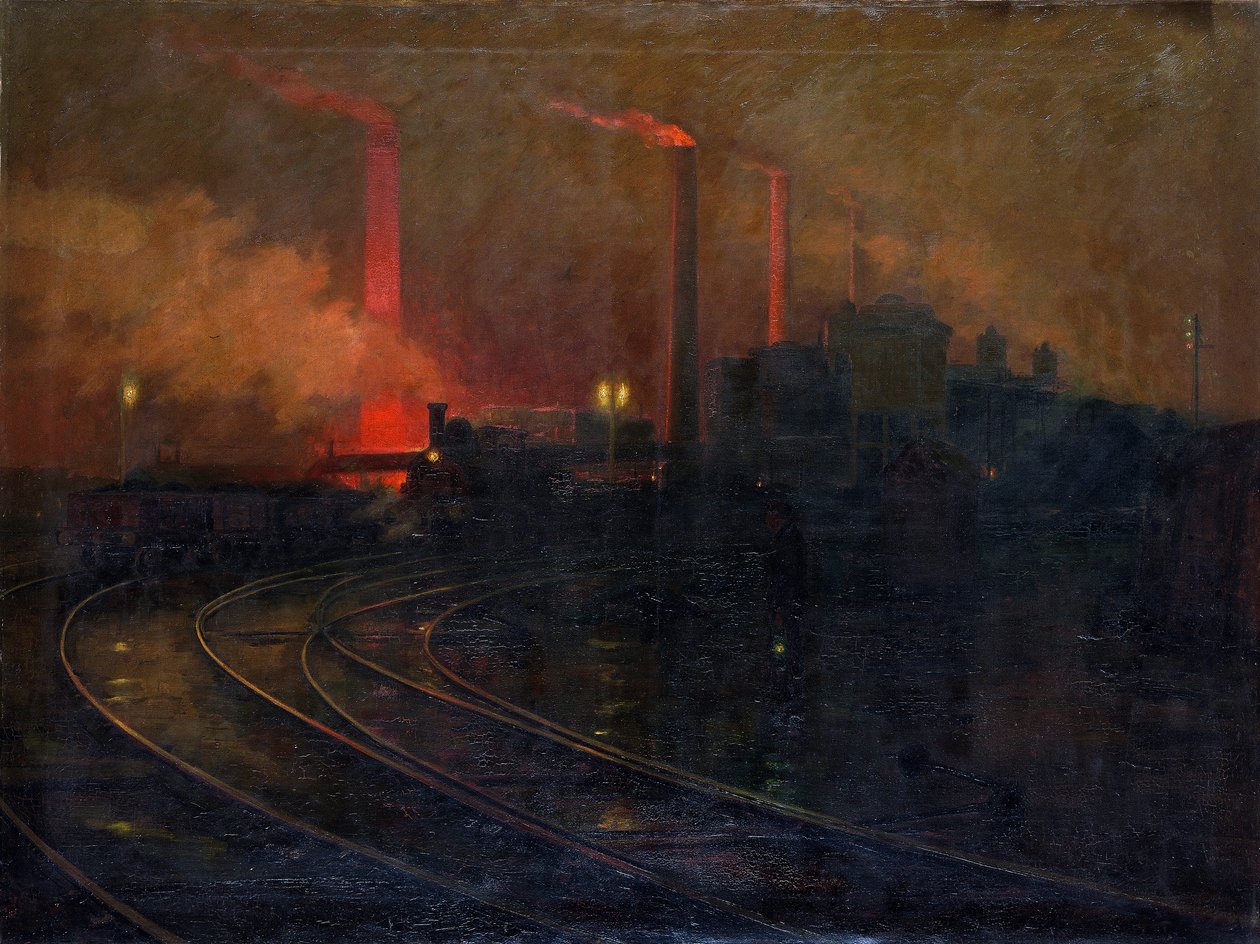 Le acciaierie di Dowlais, Cardiff di notte da Lionel Walden