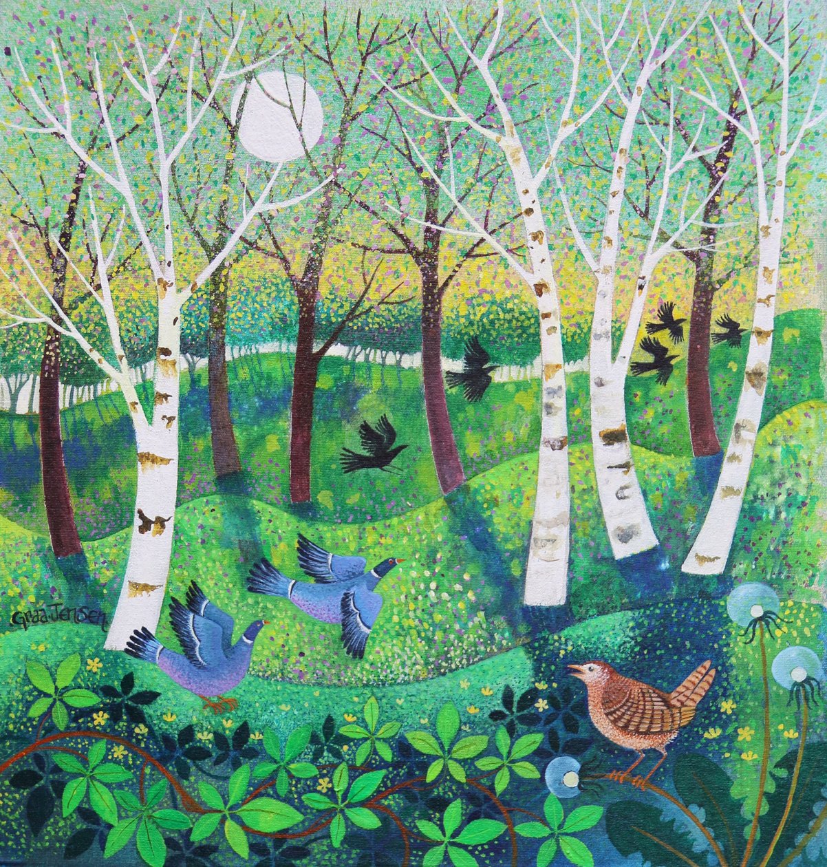Uccelli sul prato, 2021 da Lisa Graa Jensen