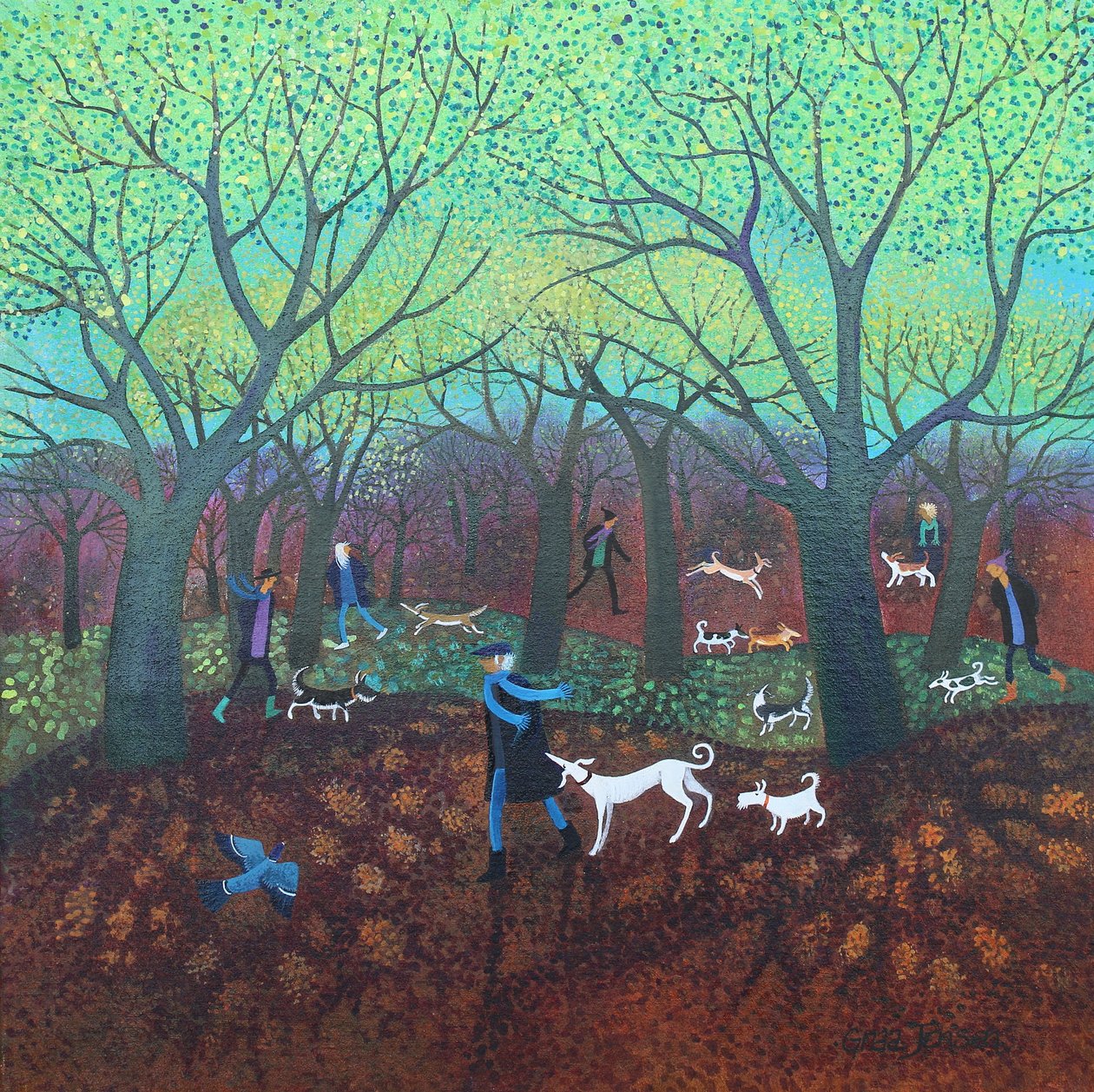 Passeggiata di primavera, 2024 (acrilici su tela) da Lisa Graa Jensen