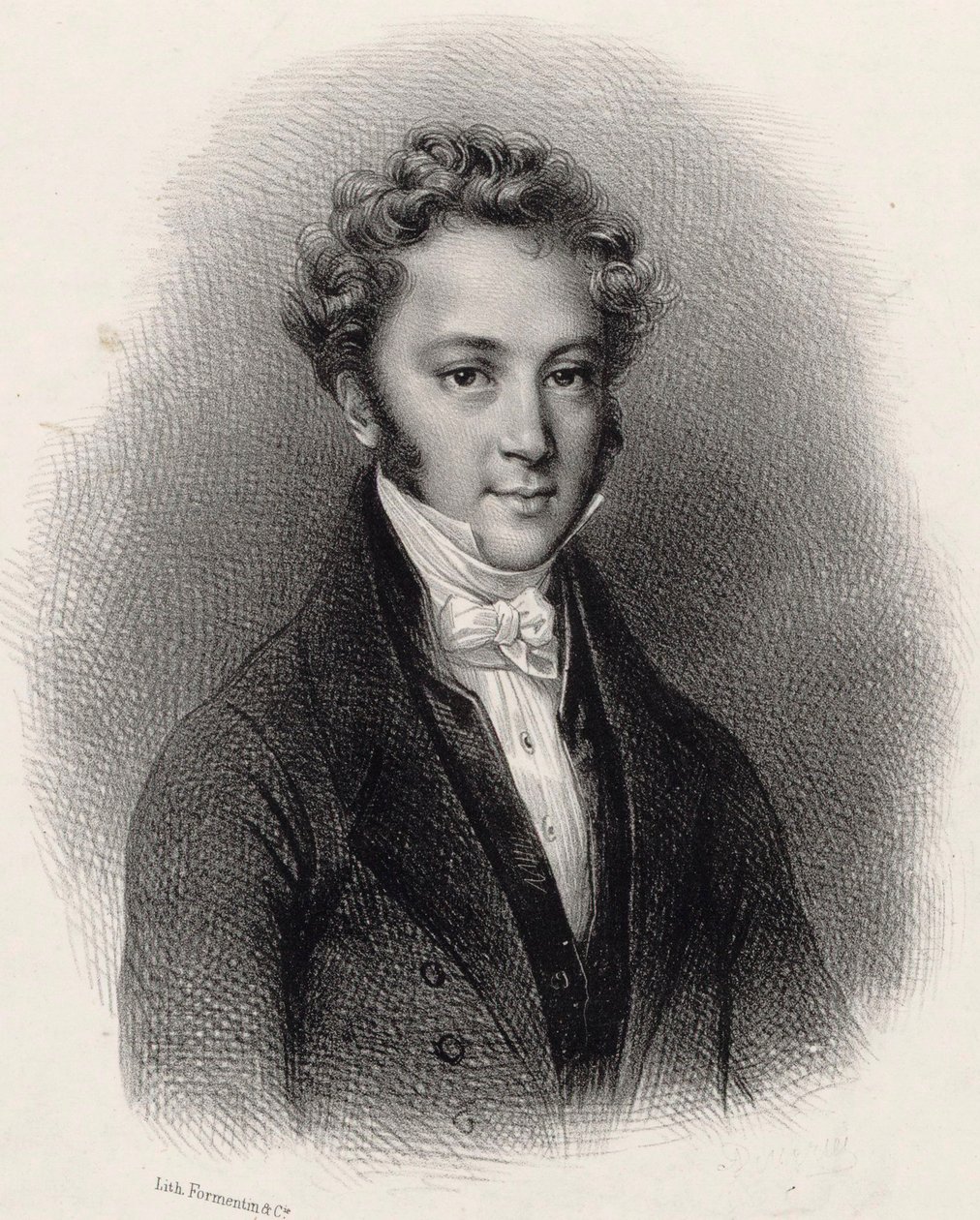 Porträt des Pianisten und Komponisten Ignaz Moscheles 1794-1870, ca. 1830 von Lithographie Formentin et C..