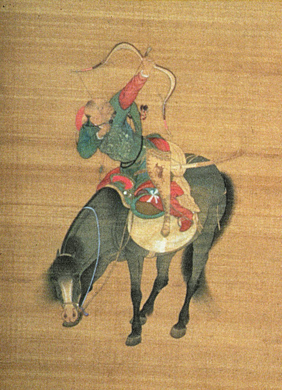 Kublai Khan (1214-94) a Caccia (dettaglio) da Liu Kuan tao