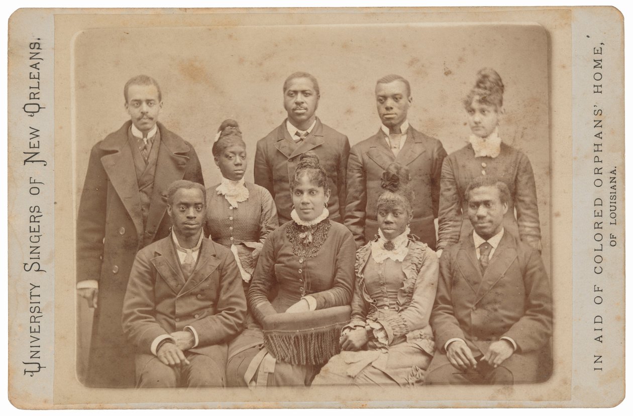 Cantori universitari di New Orleans, c. 1879 (foto) da Llewellyn A. Sawyer