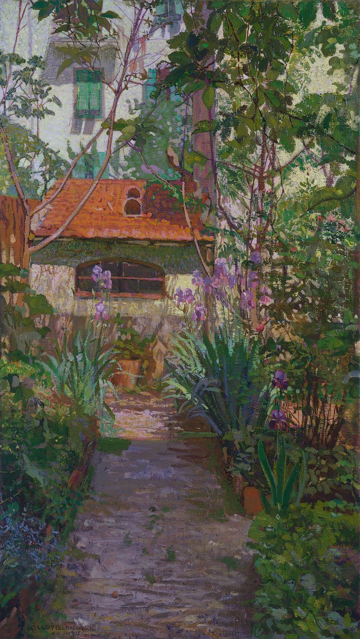 Il trittico o giardino in fiore (pannello laterale) da Llewelyn Lloyd