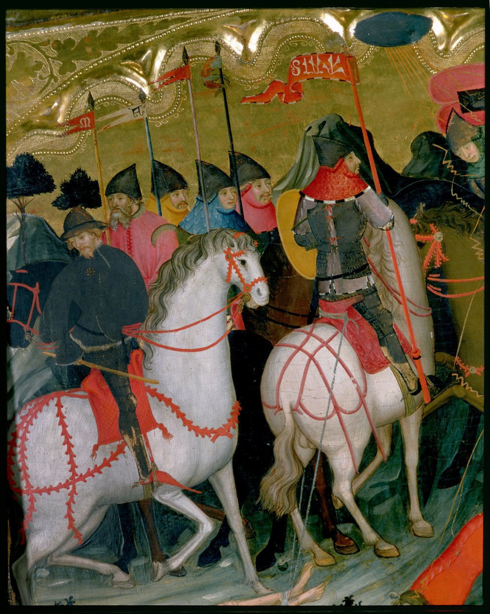 Soldati a cavallo (dettaglio) da Lluís Borrassà