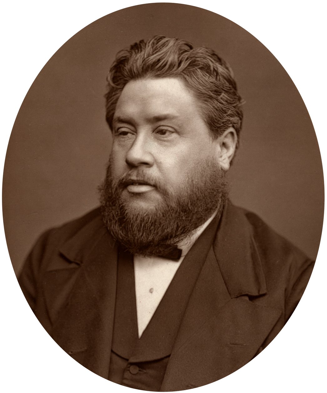 Reverendo Charles Haddon Spurgeon, pastore del Metropolitan Tabernacle, 1880 da Lock and Whitfield