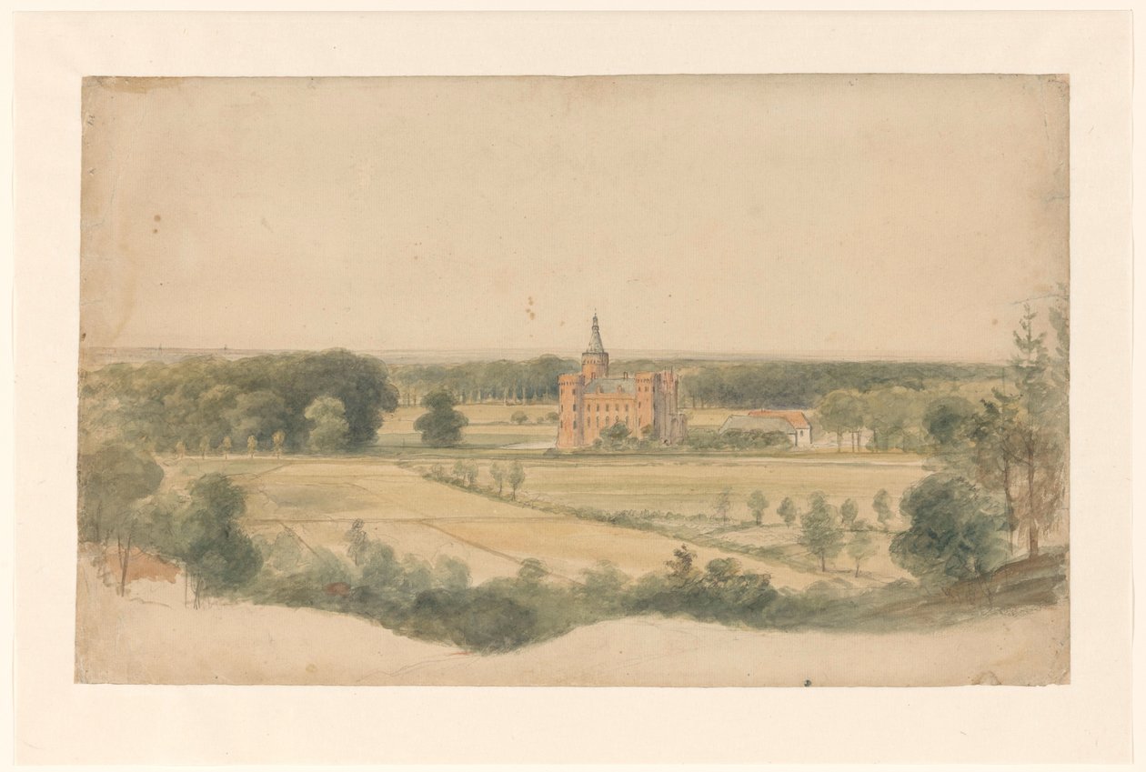 Castello Moyland vicino a Kleve da Lodewijk Johannes Kleijn