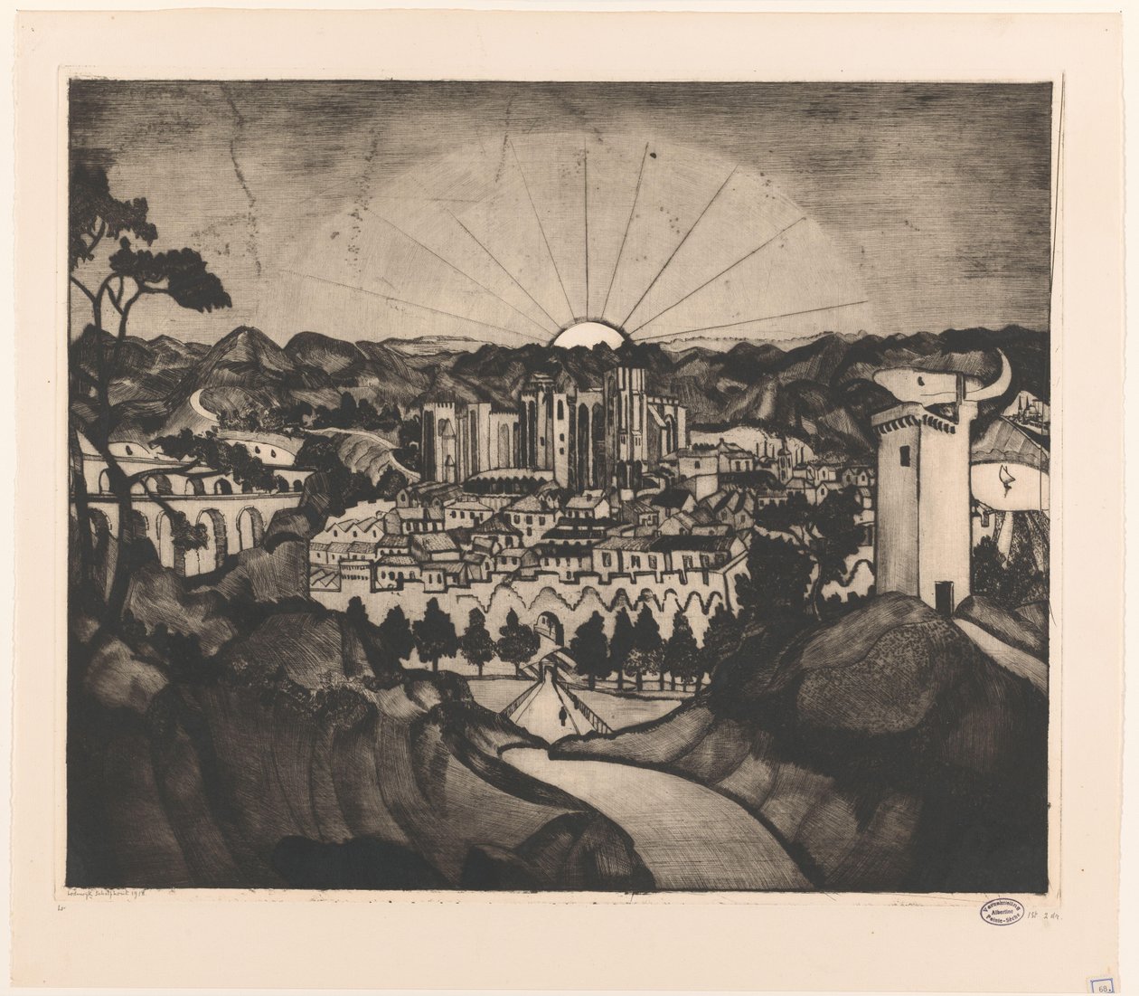 Avignone da Lodewijk Schelfhout (signed by artist)
