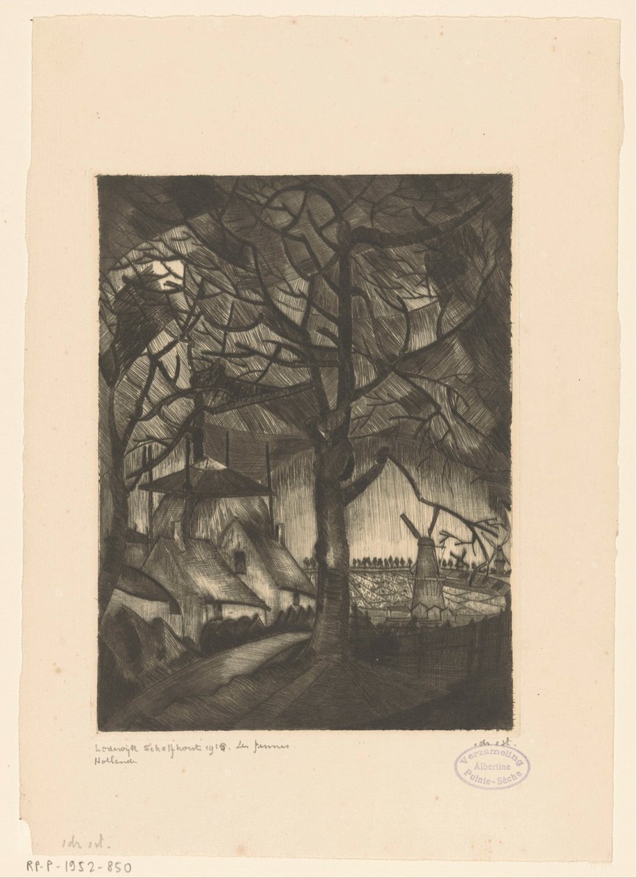 Fattoria da Lodewijk Schelfhout (signed by artist)