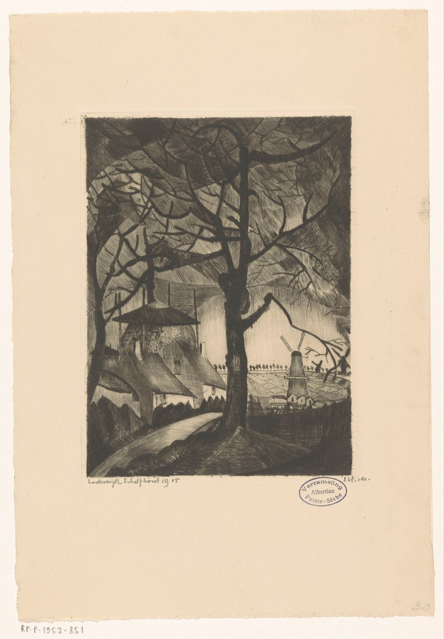 Fattoria da Lodewijk Schelfhout (signed by artist)