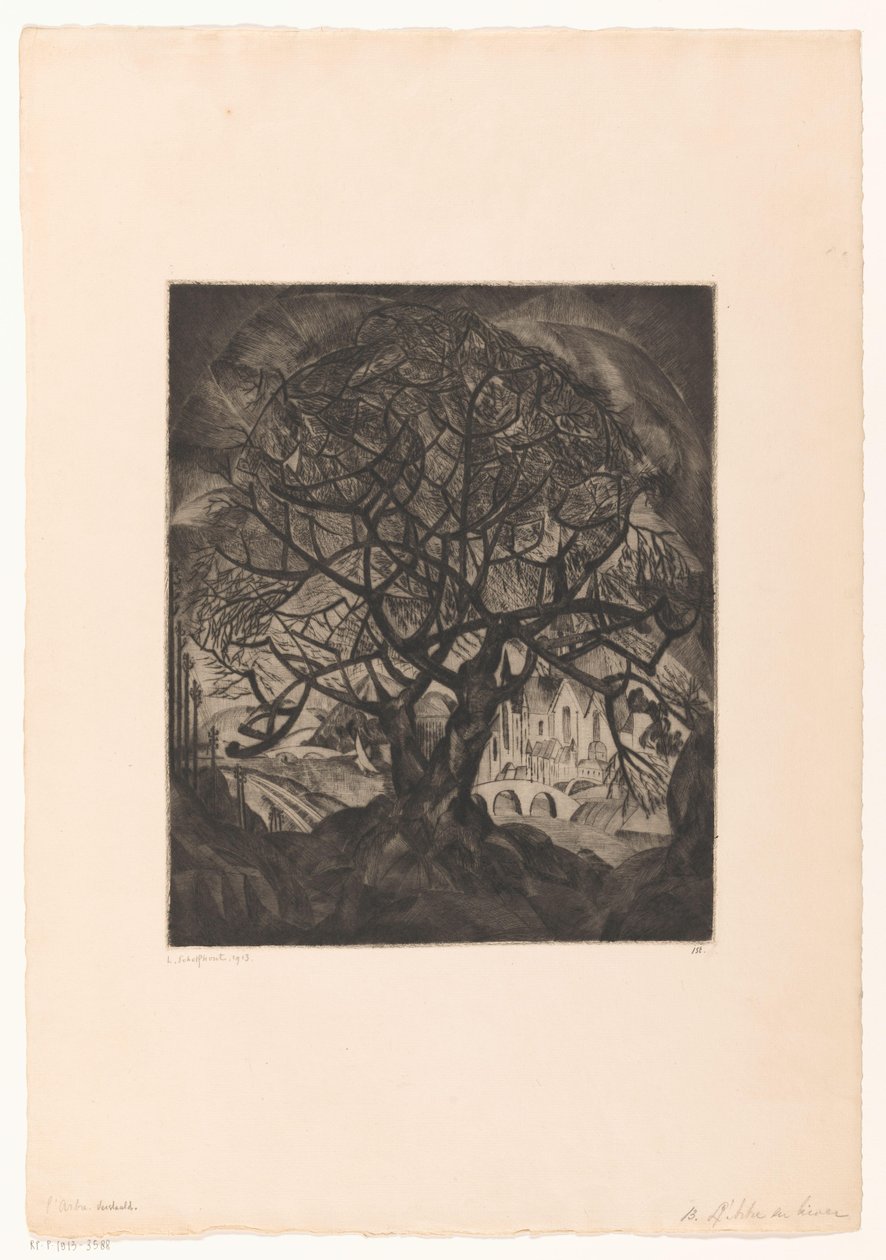 Albero con rami spogli da Lodewijk Schelfhout (signed by artist)