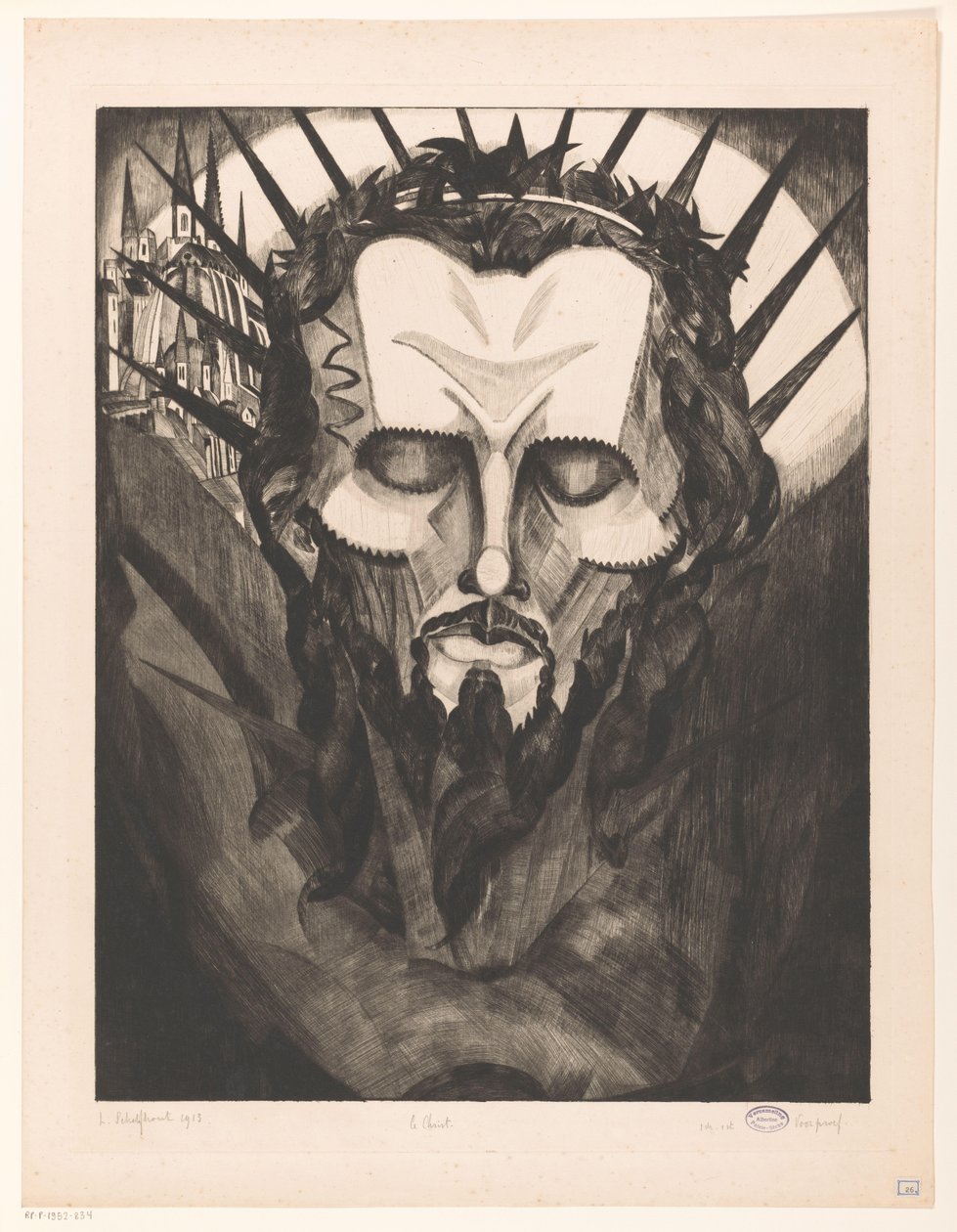 Testa di Cristo I da Lodewijk Schelfhout (signed by artist)