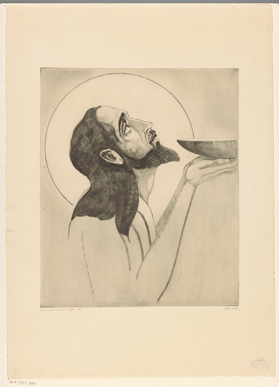 Giovanni Battista da Lodewijk Schelfhout (signed by artist)