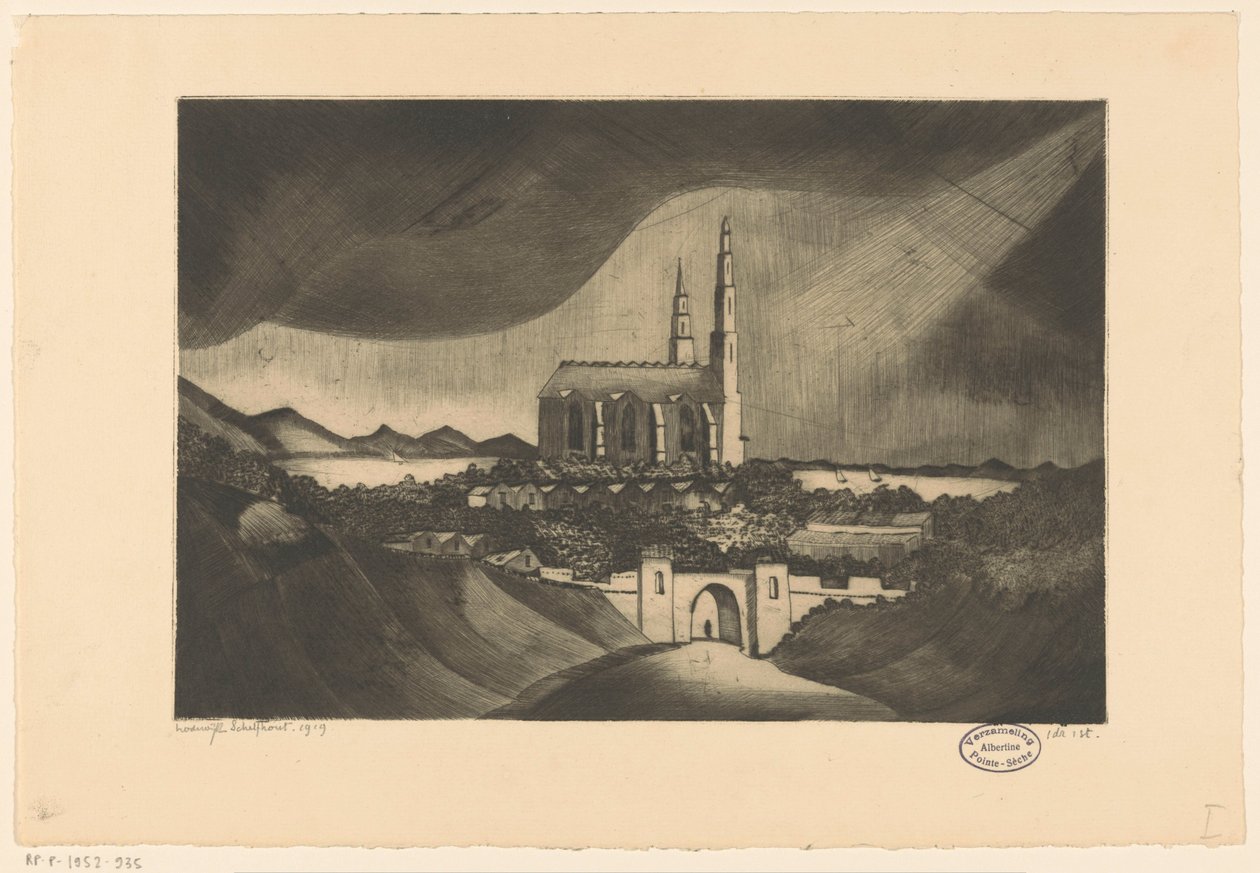 Cattedrale da Lodewijk Schelfhout (signed by artist)