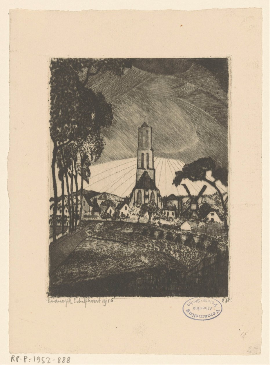 Lienden da Lodewijk Schelfhout (signed by artist)