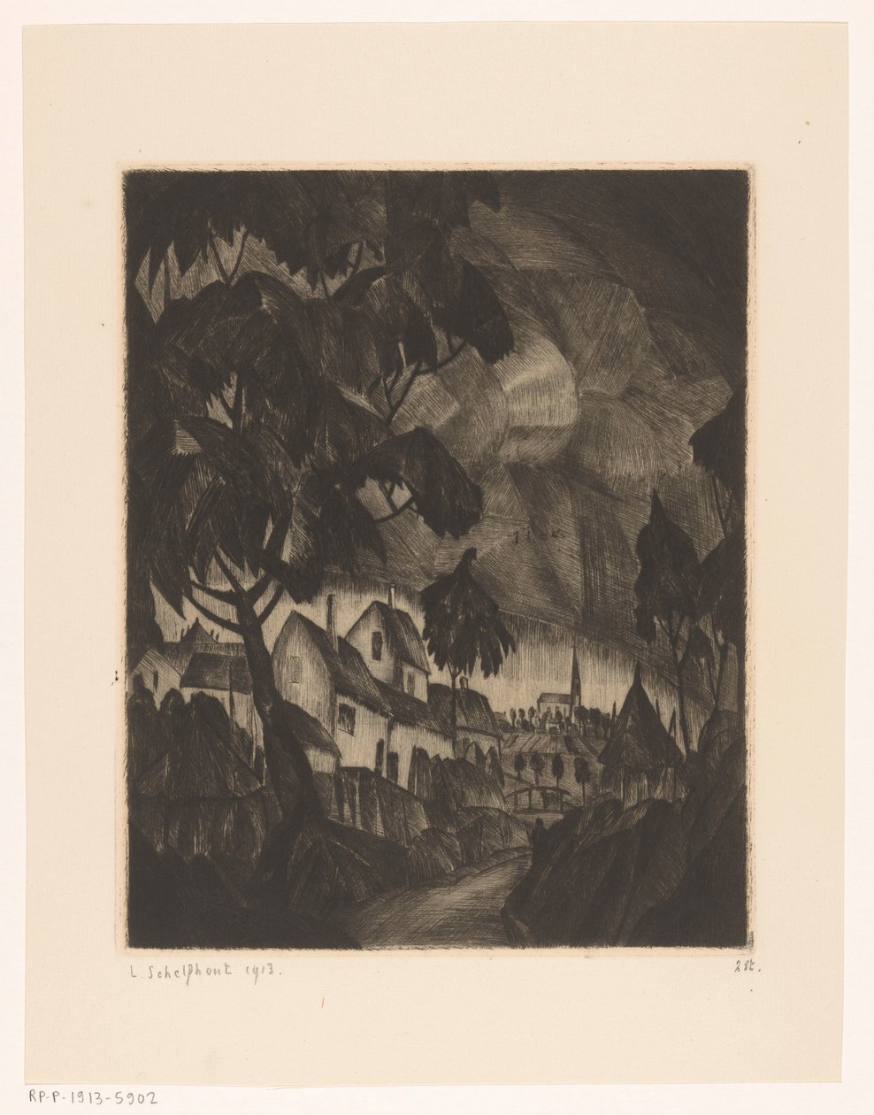 Tempesta da Lodewijk Schelfhout (signed by artist)