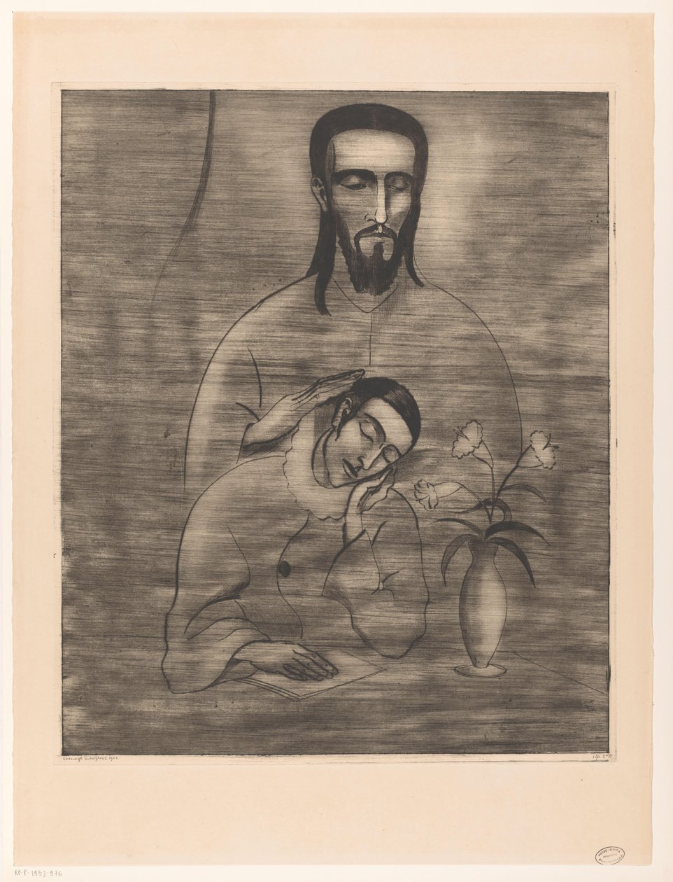 Pierrot e Cristo da Lodewijk Schelfhout (signed by artist)