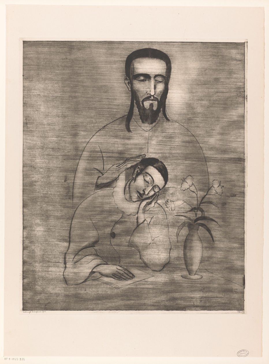 Pierrot e Cristo da Lodewijk Schelfhout (signed by artist)