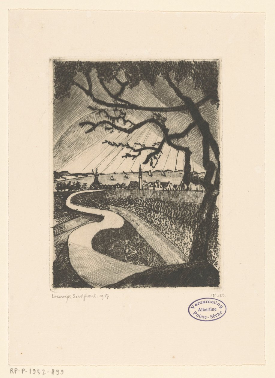 Veere da Lodewijk Schelfhout (signed by artist)