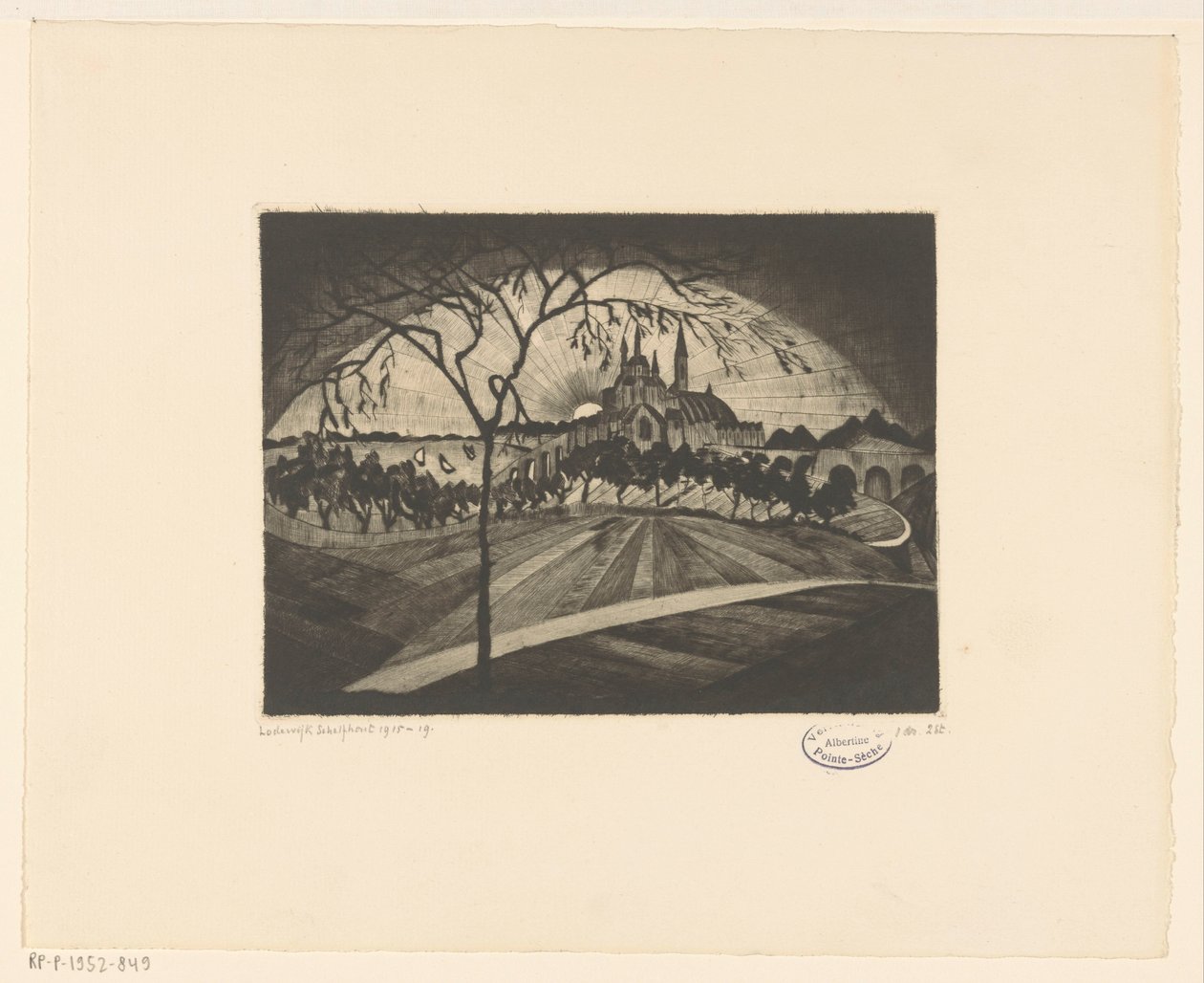 Tramonto da Lodewijk Schelfhout (signed by artist)