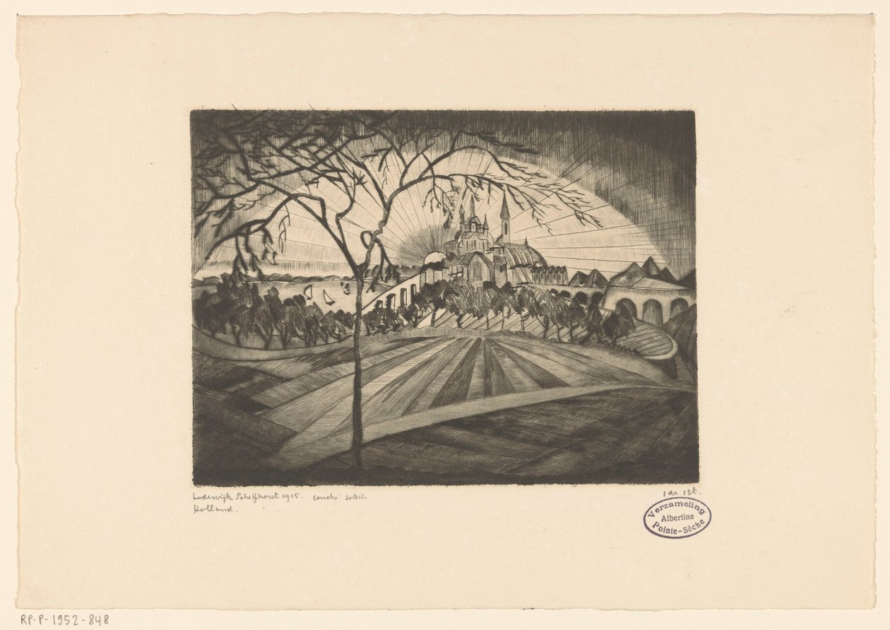 Tramonto da Lodewijk Schelfhout (signed by artist)