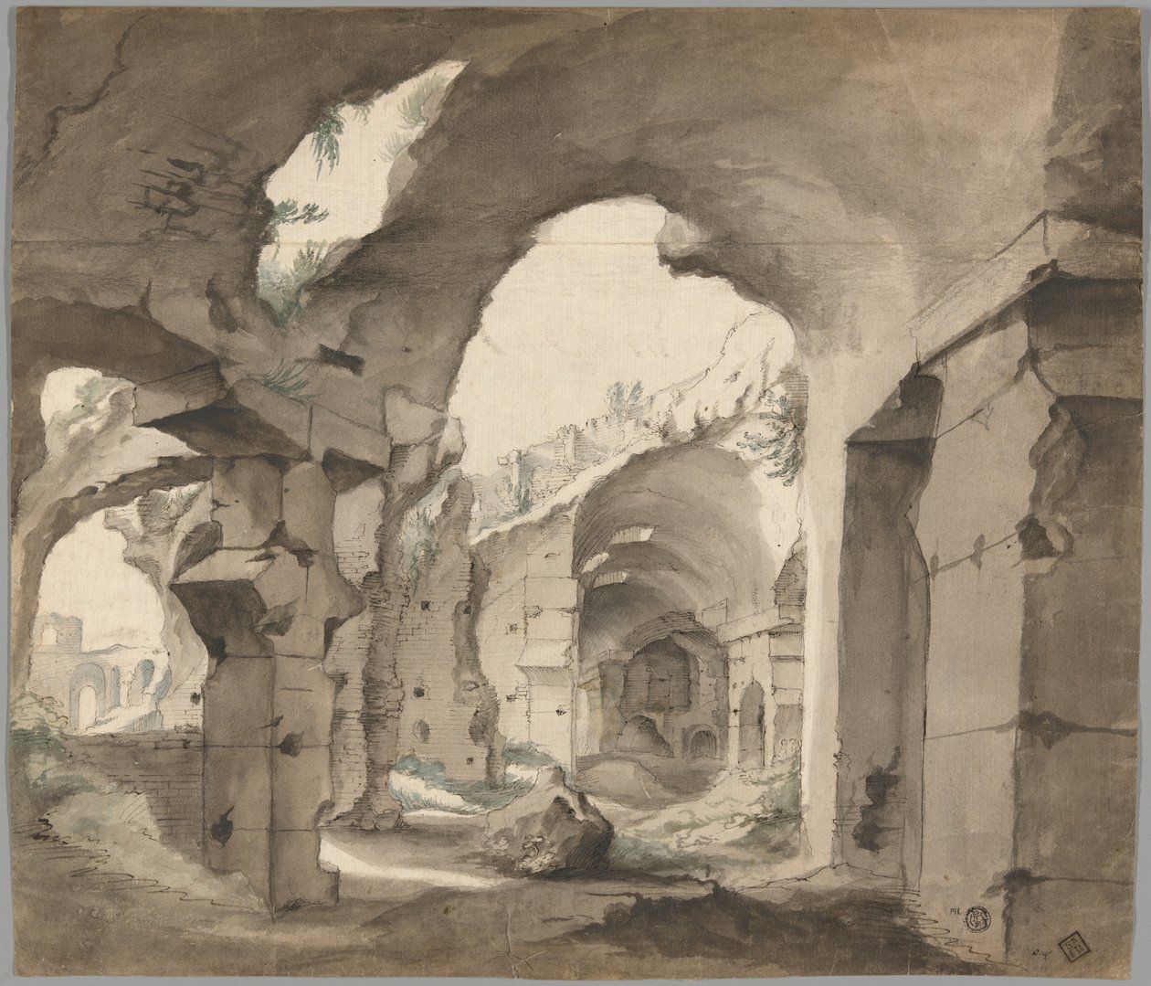 Vista interna del Colosseo da Lodewijk Toeput