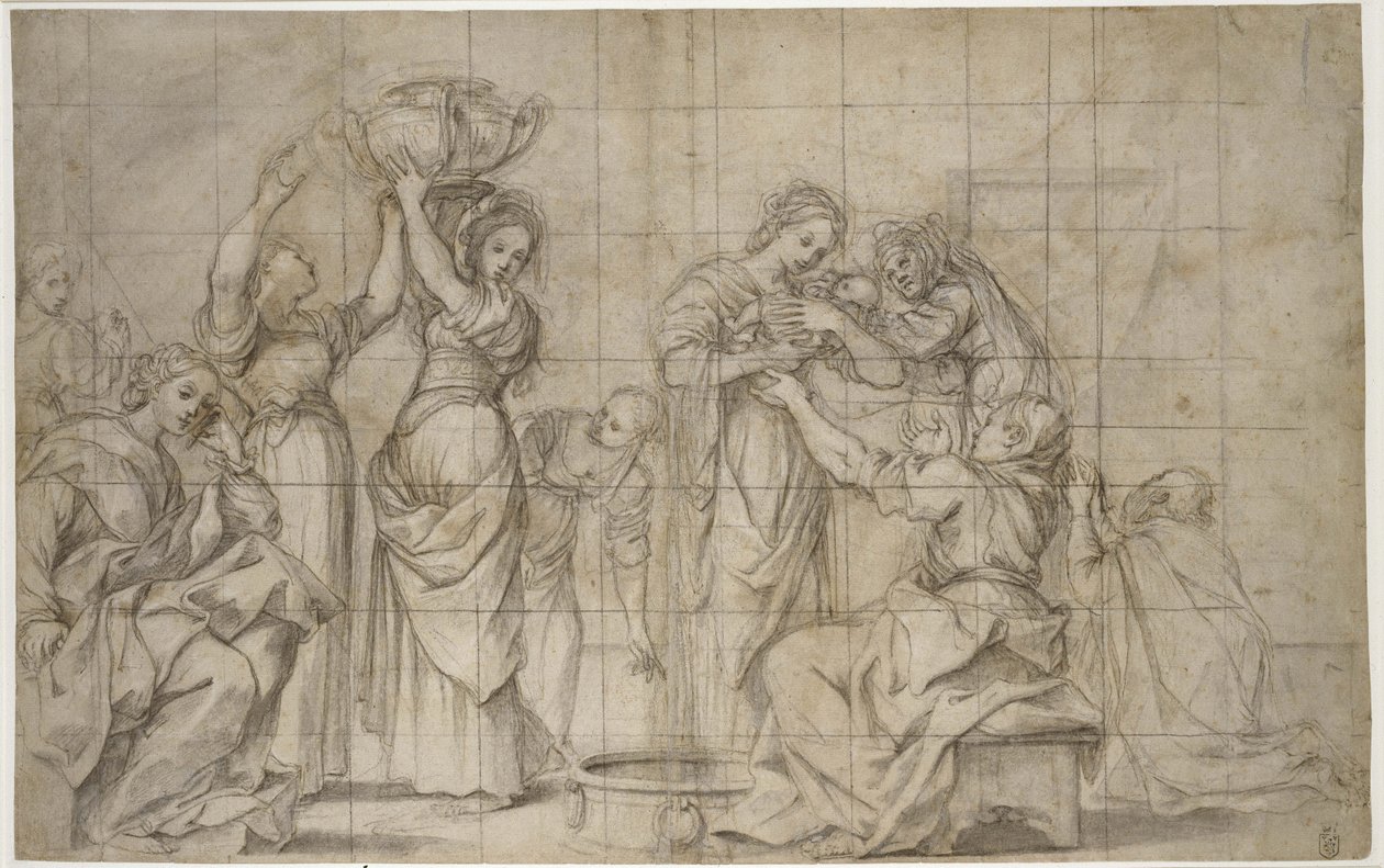 Recto: La nascita del Battista da Lodovico Carracci