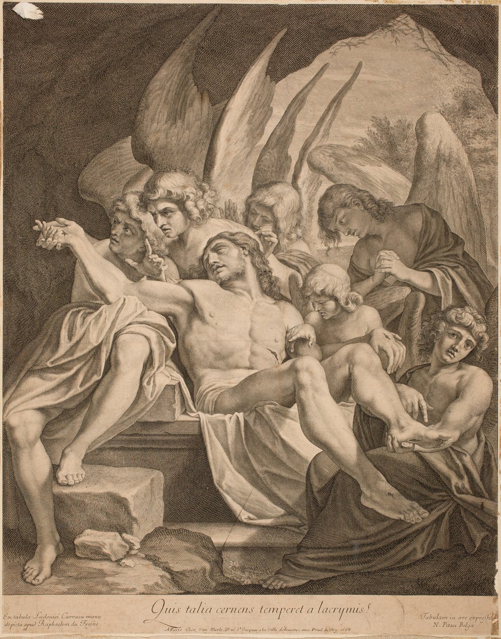 La Trinità con il Cristo morto, 1668 da Lodovico Carracci