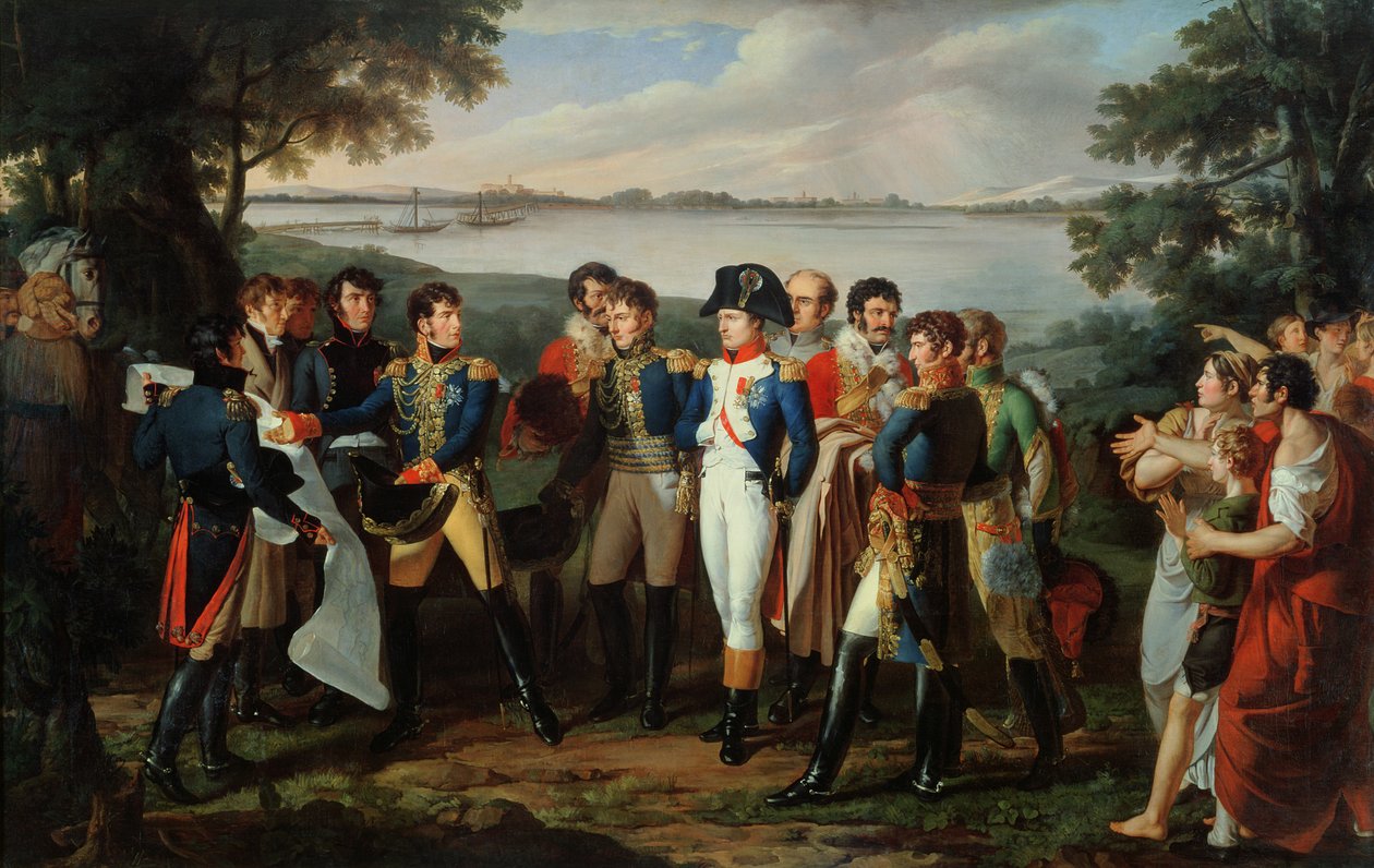 Napoleone (1769-1821) ordina di costruire un ponte sul Danubio a Ebersdorf per raggiungere l