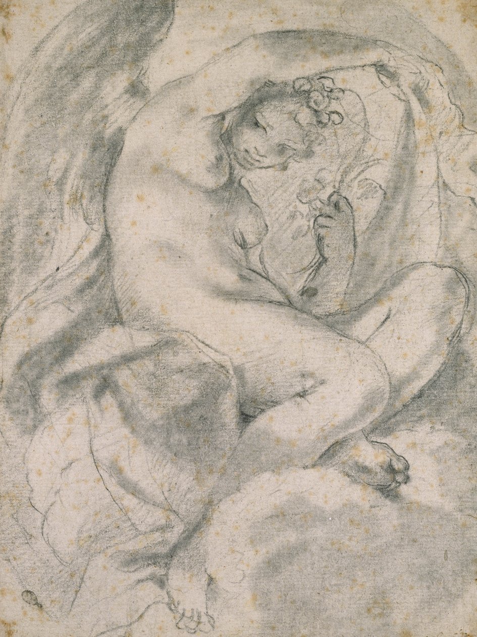 Una ninfa (Flora) tra le nuvole | Lodovico Carracci