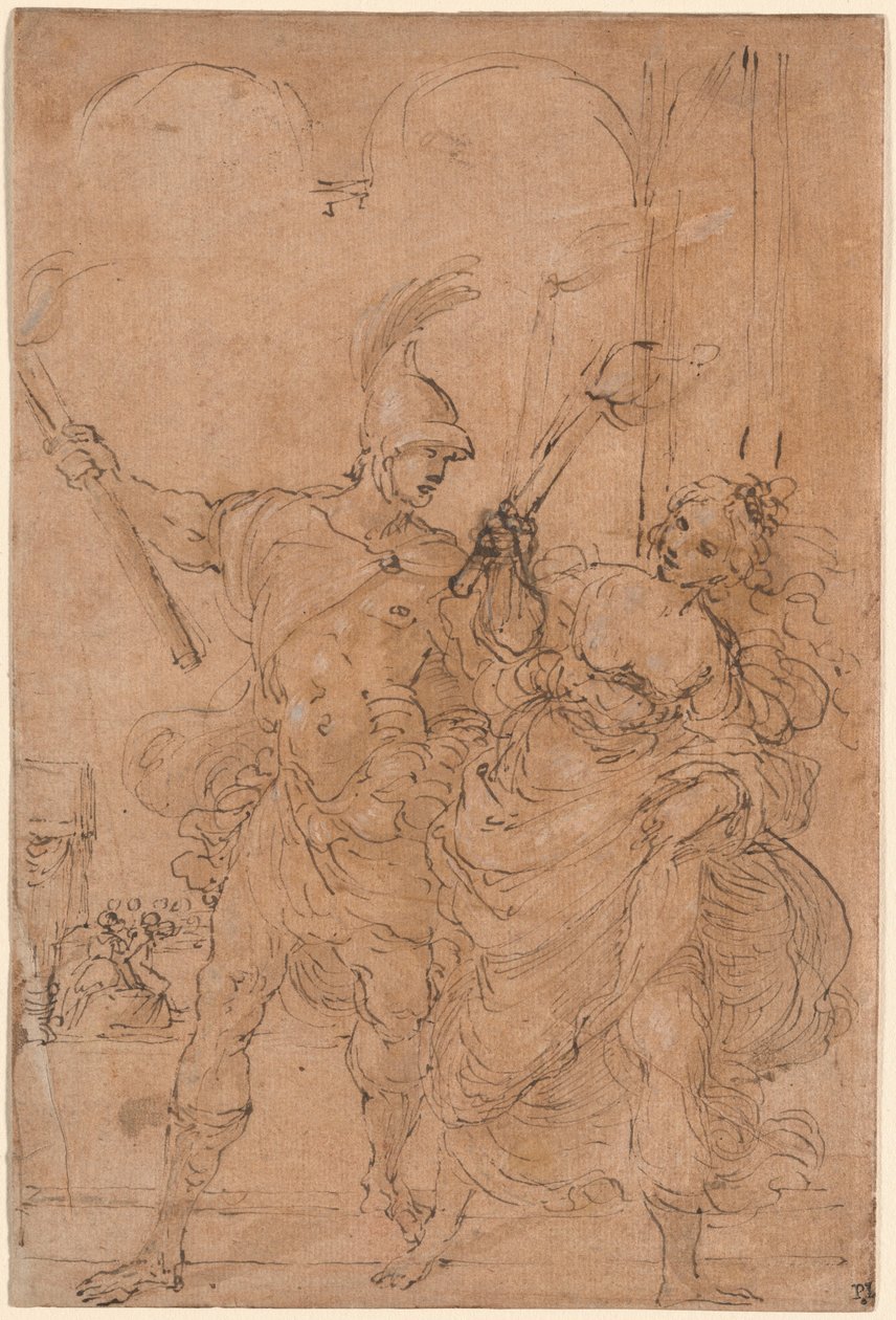 Alessandro e Taide incendiano Persepoli da Lodovico Carracci