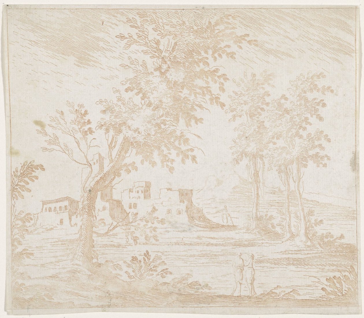 Paesaggio con rovina da Lodovico Mattioli (attributed to)