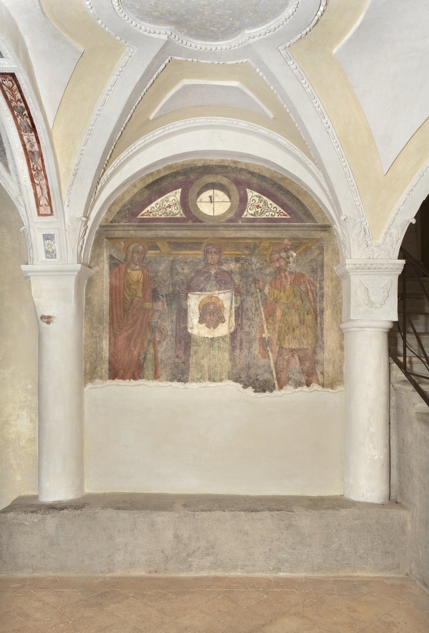Veronica tra San Cristoforo e il Cavaliere Santo da Lombard School